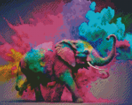 Rainbow Elephant Diamond Painting