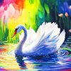 White Swan Bird Diamond Painting