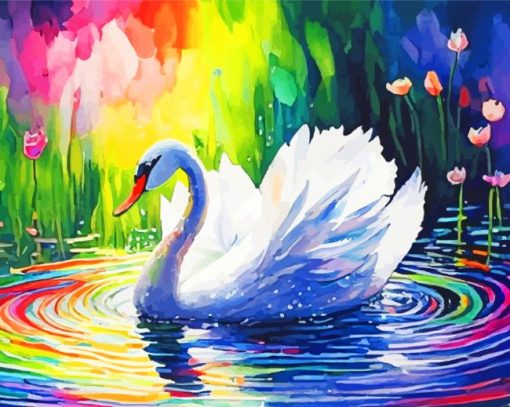 White Swan Bird Diamond Painting