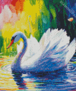 White Swan Bird Diamond Painting