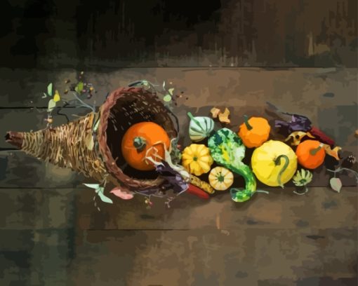 Cornucopia Pumpkins Diamond Painting