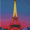 Eiffel Tower Pink Paris France Diamond Painting