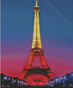 Eiffel Tower Pink Paris France Diamond Painting