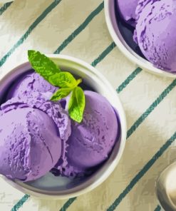 Japanese Ube Ice Cream Purple Dessert Diamond Painting