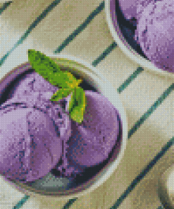 Japanese Ube Ice Cream Purple Dessert Diamond Painting