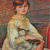Little Girl Holding Cat Art Diamond Painting