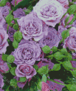 Purple Lilac Rose Diamond Painting