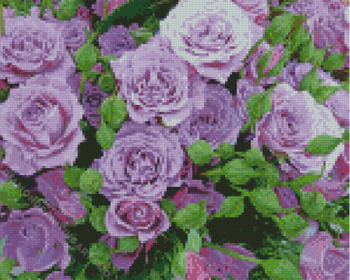 Purple Lilac Rose Diamond Painting