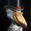 Shoebill With Hat And Glasses Art Diamond Painting