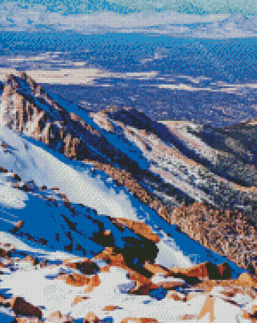 Snowy Pikes Peak Landscape Diamond Painting