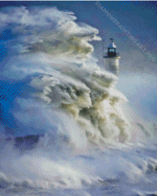 Storm On Lighthouse Diamond Painting