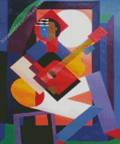 The Guitar Player Cubism Diamond Painting