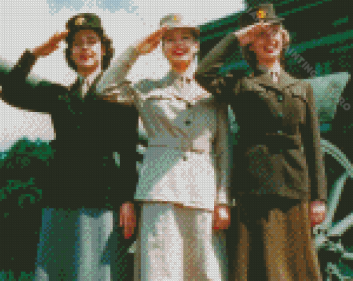 Vintage American Military Women Diamond Painting