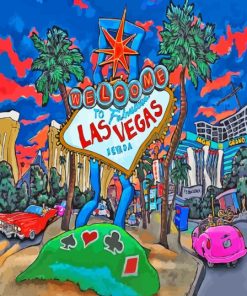 Welcome To Las Vegas Nevada Poster Diamond Painting