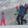 Aesthetic Family Skiing Diamond Painting