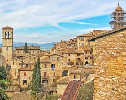 Assisi Town Italy Diamond Painting