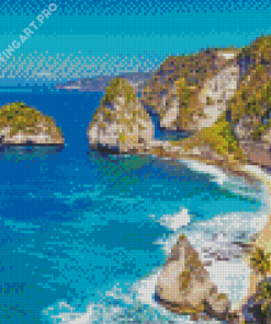 Bali Cliff Indonesia Diamond Painting