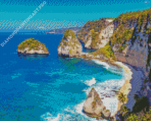 Bali Cliff Indonesia Diamond Painting