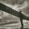 Black And White Angel Of The North Diamond Painting