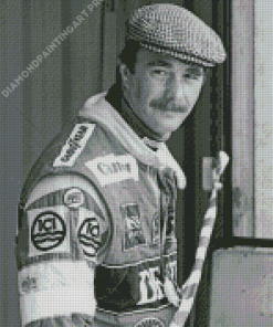 Black And White Nigel Mansell Diamond Painting