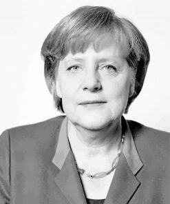 Black And White Angela Merkel Diamond Painting