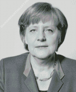 Black And White Angela Merkel Diamond Painting