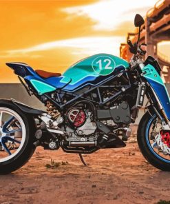 Blue Ducati Monster Diamond Painting