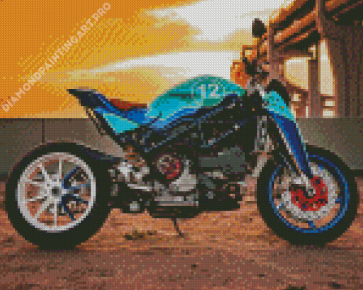 Blue Ducati Monster Diamond Painting