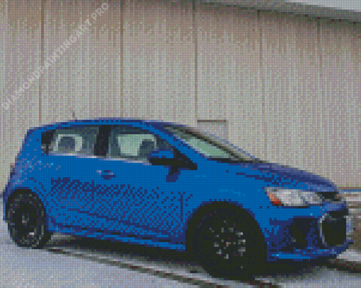 Blue Chevrolet Sonic Diamond Painting