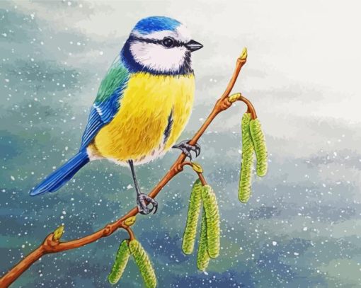 Blue Tit Bird Diamond Painting