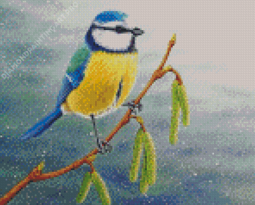 Blue Tit Bird Diamond Painting