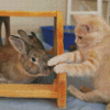 Cat And Bunny Friends Diamond Painting