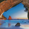 Cathedral Cove Coromandel New Zeland Island Diamond Painting