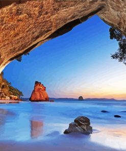 Cathedral Cove Coromandel New Zeland Island Diamond Painting