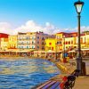 Chania Buildings near To The Sea In Greece Diamond Painting