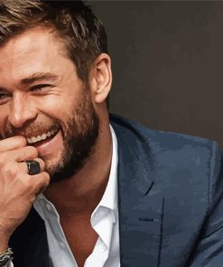 Chris Hemsworth Laughing Diamond Painting