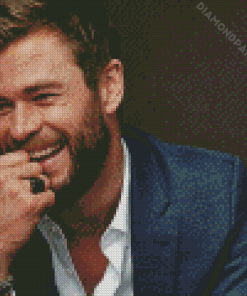 Chris Hemsworth Laughing Diamond Painting