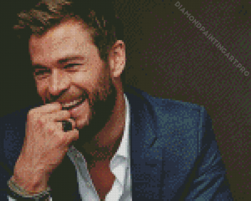 Chris Hemsworth Laughing Diamond Painting