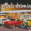 Classic Cars At Mels Drive In Diamond Painting