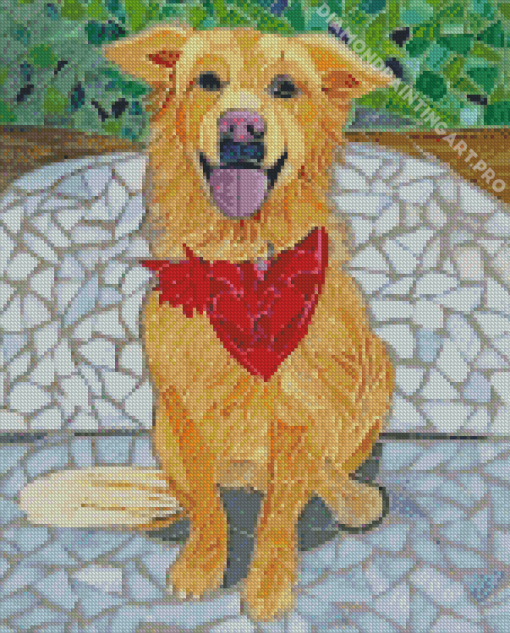 Cute Mosaic Dog Diamond Painting