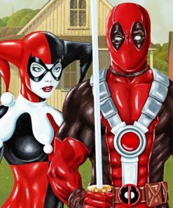 Deadpool And Harley Quinn Dc Comics Diamond Painting