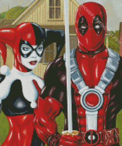 Deadpool And Harley Quinn Dc Comics Diamond Painting