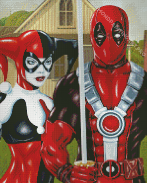 Deadpool And Harley Quinn Dc Comics Diamond Painting