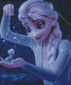 Disney Frozen Elsa And Bruni Diamond Painting