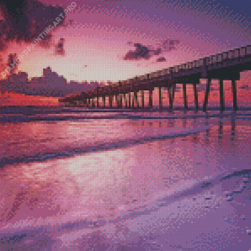 Florida Beach Jacksonville Pier Diamond Painting