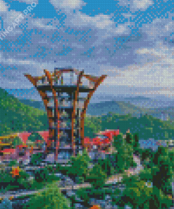 Gatlinburg City In Tennessee Diamond Painting