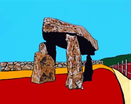 Dolmen Rock In Ireland Colorful Art Diamond Painting