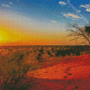 Kalahari Desert At Sunset Diamond Painting