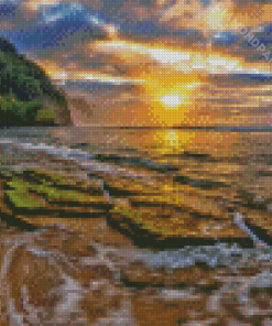 Kauai Beach At Sunset Diamond Painting