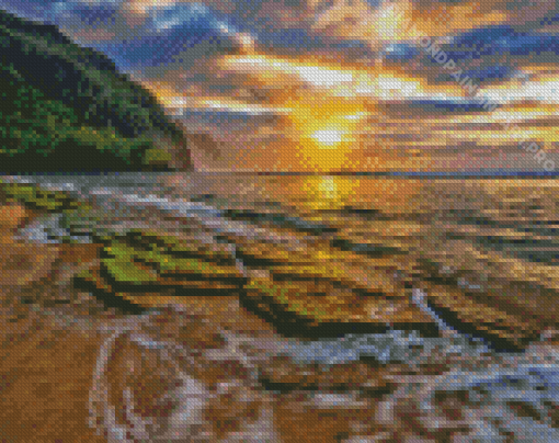 Kauai Beach At Sunset Diamond Painting